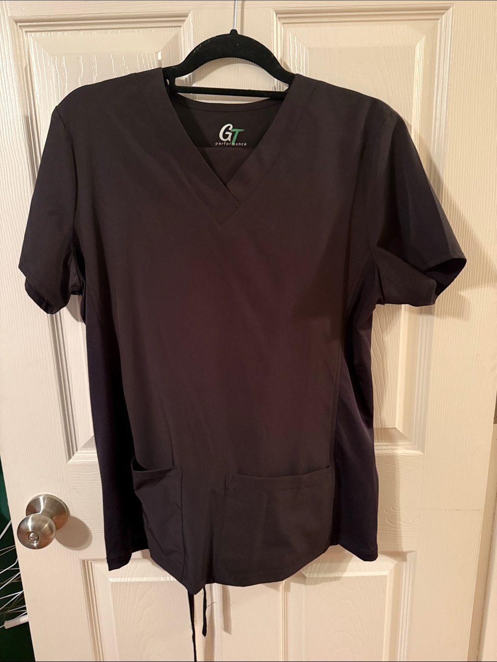 Women's Black V-Neck Medium Scrub set